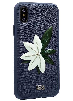 Чехол накладка luna aristo phyllis для iphone x xs pu кожа защитный navy