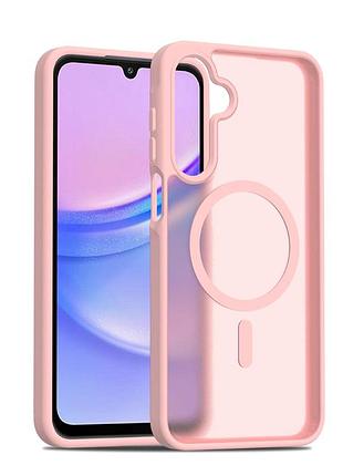 Чохол силіконовий з magsafe для samsung a37 захист камери pink
