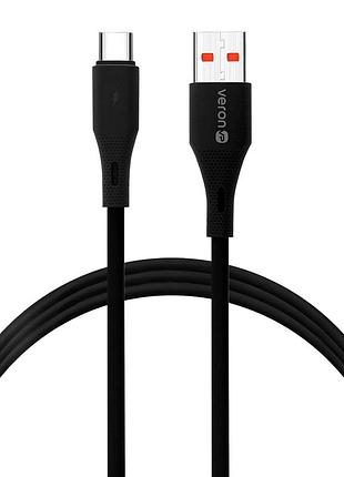 Кабель usb type-c 3a 1м чорний veron sc-x82 для заряджання та синхронізації пристрою