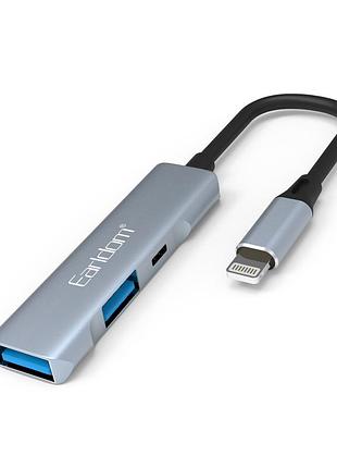 Usb хаб 4 порта usb 3.0 для компьютера earldom et-hub11 черный