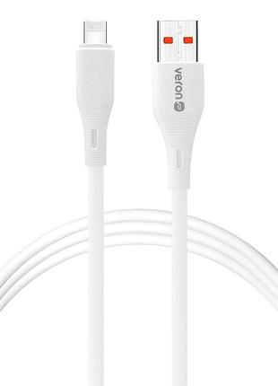 Кабель usb lightning 27w 1м для зарядки и синхронизации устройств veron sl-x82 белый