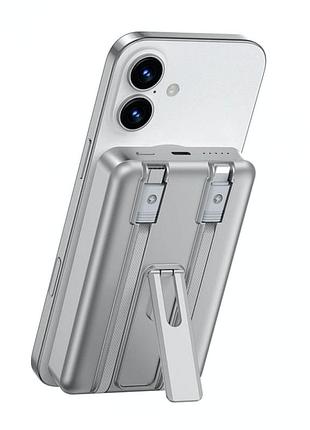 Повербанк 10000 mah 22.5w usb c lightning быстрая зарядка wiwu wi-p056 серебристый