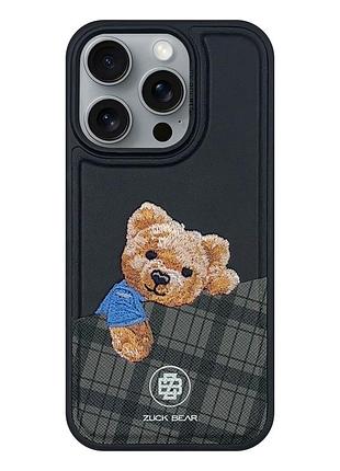 Чехол накладка polo из pu кожи с magsafe для apple iphone 16 pro max черный