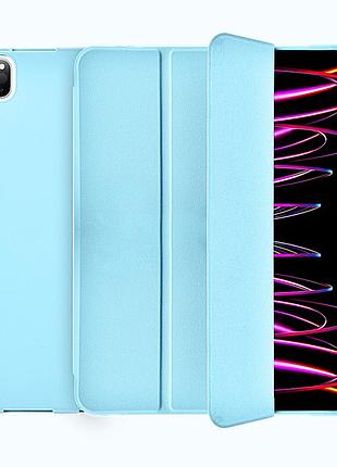 Чохол-книжка wiwu classic ii силіконовий для apple ipad air 10.9 2022 11 2024 із захистом камери з мікрофіброю всередині blue