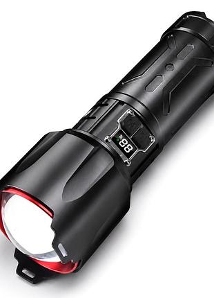 Ліхтар ручний акумуляторний з індикатором заряду usb-c power bank zoom sy-2406