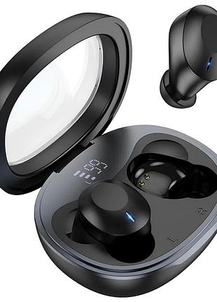 Bluetooth гарнитура tws 55 мач 400 мач 5 часов работы для телефона и компьютера hoco eq3 черный