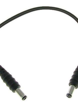Кабель питания dc male to male 2.1mm x 5.5mm длина 10 см цвет черный