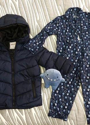 Куртка демісезонна +фланелева піжамка +іграшка 92-98р minotti primark