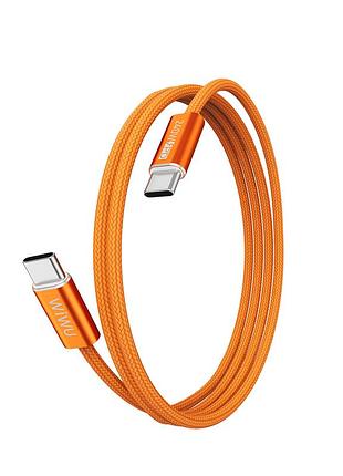 Кабель usb c to c 240w 1.5m orange wiwu wi-c101