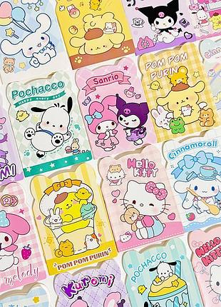 Блокнот sanrio 12×8,5 см, мини блокнот с персонажами hello kitty, kuromi, cinnamoroll, my melody