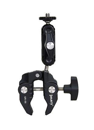 Крепление краб для led лампы камеры фотоаппарата gopro черный jmary sr-56