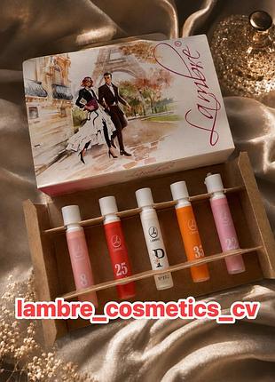 Сет насичених жіночих парфумів lambre 5*1.2 ml / набір шлейових жіночих парфумів ламбре