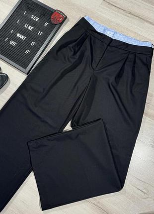 Широкі штани zara з резинкою