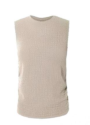Топ из жатой ткани для женщины esmara lycra® 472965 m бежевый