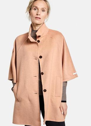 Пальто пончо gerry weber  шерсть цвет кэмэл
