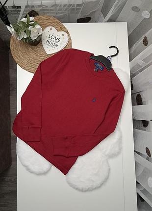 Класичний лонгслів з вишитим логотипом бренду на грудях від polo ralph lauren оригінал 8 років (140)