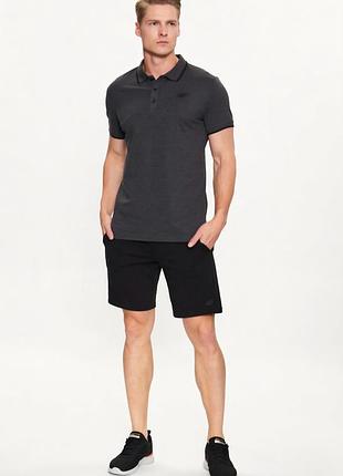 Футболка чоловіча поло 4f sportstyle tshirt polo темно-сіра