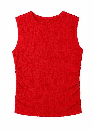 Топ из жатой ткани для женщины esmara lycra® 472965 s красный