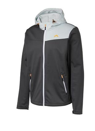 Куртка softshell водовідштовхувальна та вітрозахисна для чоловіка crivit bionic-finish® eco 479950 xl сірий
