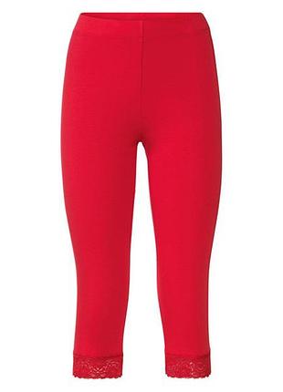 Лосины капри-бриджи для женщины esmara lycra® 371641 l красный