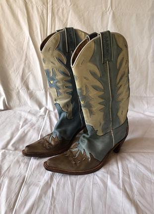 Чоботи козаки жіночі sancho boots 37 розмір шкіряні триколірні іспанія