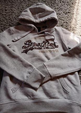 Женская толстовка superdry утепленная размер 38