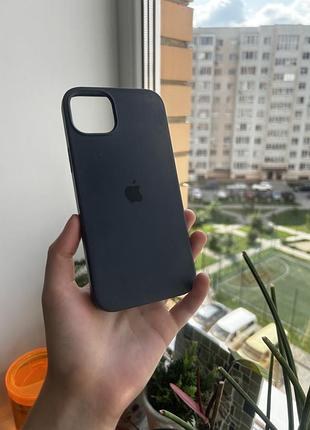 Синій силіконовий чохол iphone 14 plus