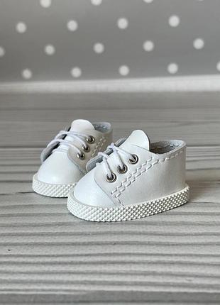 Кеди для ляльок паола рейна 32 см білі handmade