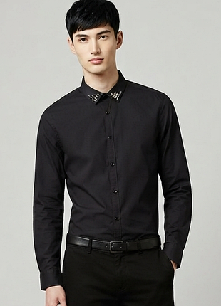 Чорна чоловіча сорочка river island