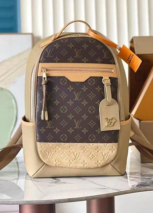Роскошный большой лимитированный рюкзак louis vuitton с замшевыми вставками