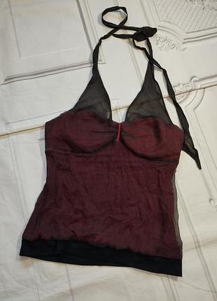 Топ шелк винтаж costume national