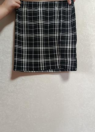 Крутая юбка в клетку shein