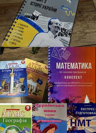 Конспекты нмт, атласы, контурные карты