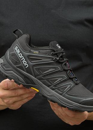 Термо кросівки salomon speed cross pro gore-tex thinsulate black white