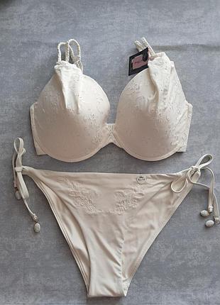 Купальний верх, колір айворі, розмір 80h (36h) / 85g (38g), hunkemoller
