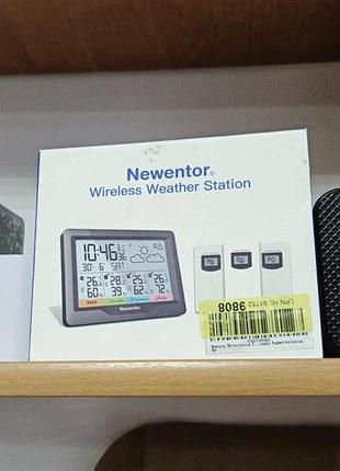 Беспроводная метеостанция newentor с 3 внешними датчиками