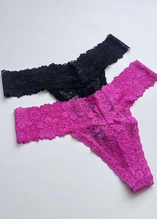 Мереживні трусики вікторія сікрет victoria's secret труси комплект
