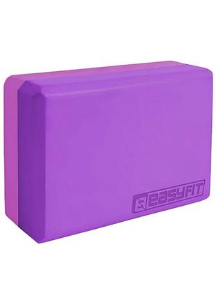 Блок для йоги polarity ef-1821-vp 23х15х7,5 см