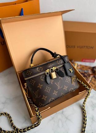 Louis vanity premium канва натуральная кожа сумка бренд люкс