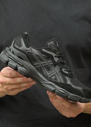 Термо кроссовки asics gel nyc gore-tex black suede
