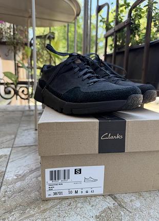 Clarks, шкіряні чорні чоловічі спортивні туфлі 43 розмір, як нові