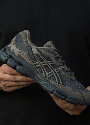 Термо кроссовки asics gel nyc gore-tex brown suede