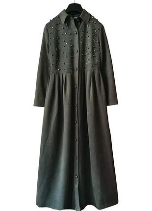 Платье рубашка макси bym fashion (bymer fashion)  длинное платье на пуговицах