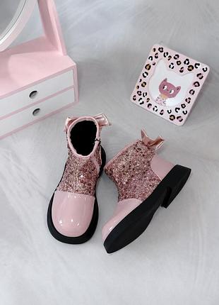Демісезонні легкі черевики з бантиками 💟 взуття для принцеси