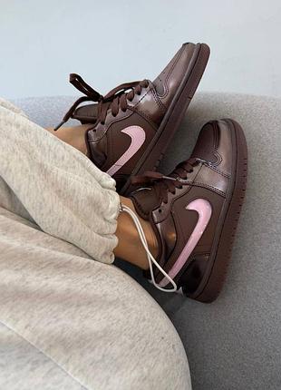 😍 жіночі кросівки air jordan retro 1 low | box of chocolates (4)