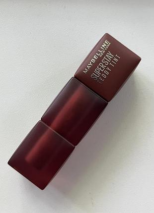 Стійка матова помада-тінт maybelline new york super stay teddy tint