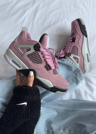 😍 женские кроссовки air jordan retro 4 | «orchid pink” premium (7)