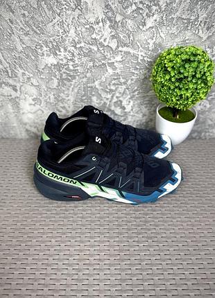 Salomon speed cross 6 кроссовки полуботинки 45 размер трекинговые синие