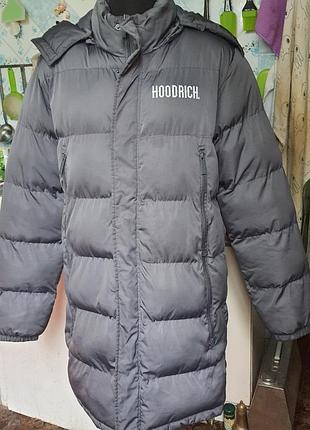 Теплый легкий брендовый  пуховик пальто hoodrich англия