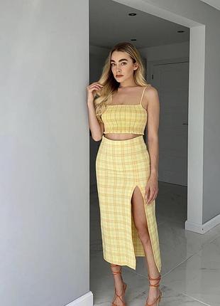 Актуальна трендова спідниця з розрізом zara uk 8 s 36 🔥🔥🔥
